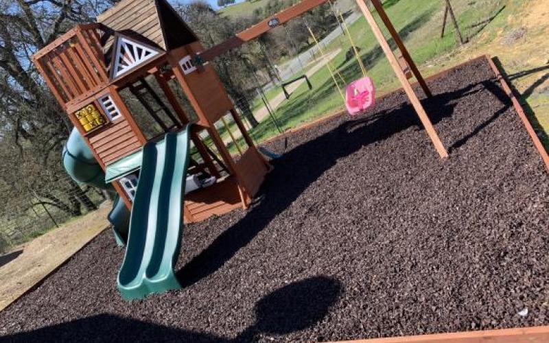 Brown Rubber Mulch Playground