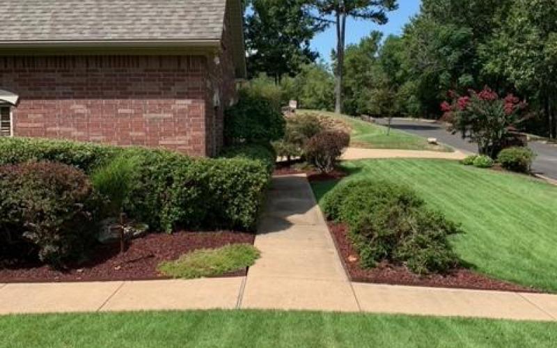 Red Rubber Mulch Landscaping