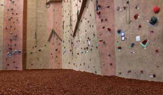 Rubber Mulch Rock Wall